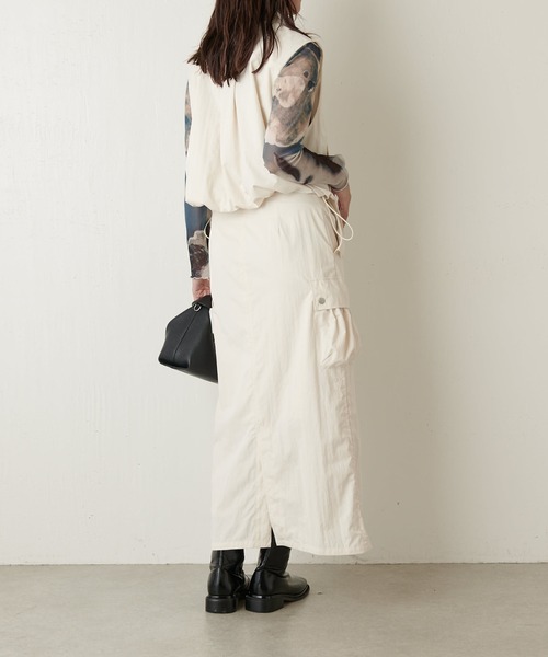 Lui's（ルイス）の「ドロストカーゴスカート（スカート・レディース・ブラック/オフホワイト・38/36）」の10枚目の写真