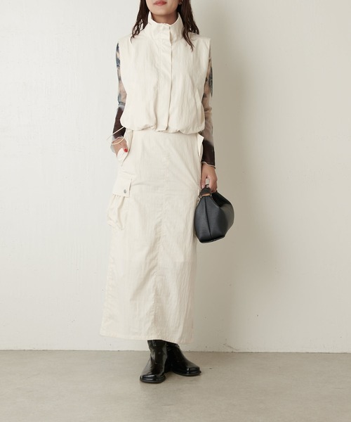 Lui's（ルイス）の「ドロストカーゴスカート（スカート・レディース・ブラック/オフホワイト・38/36）」の7枚目の写真