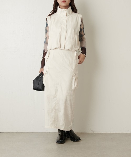 Lui's（ルイス）の「ドロストカーゴスカート（スカート・レディース・ブラック/オフホワイト・38/36）」の8枚目の写真