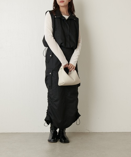 Lui's（ルイス）の「ドロストカーゴスカート（スカート・レディース・ブラック/オフホワイト・38/36）」の14枚目の写真