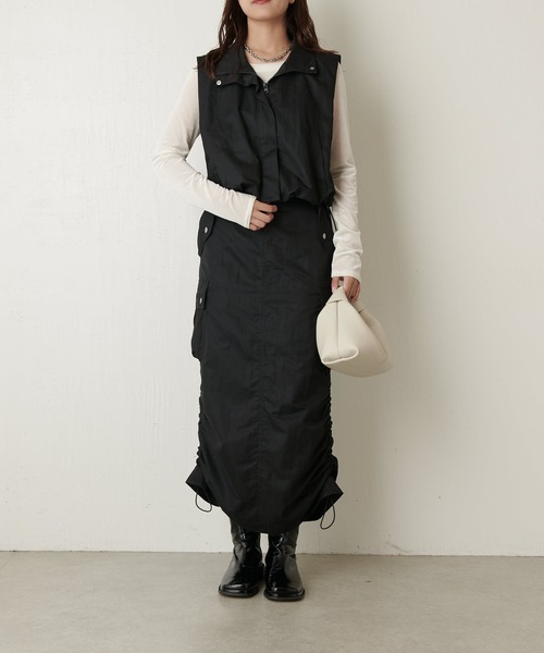 Lui's（ルイス）の「ドロストカーゴスカート（スカート・レディース・ブラック/オフホワイト・38/36）」の13枚目の写真