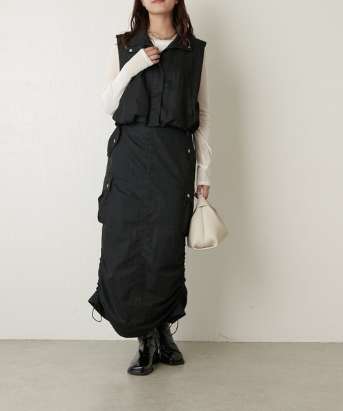 Lui's（ルイス）の「ドロストカーゴスカート（スカート・レディース・ブラック/オフホワイト・38/36）」の15枚目の写真