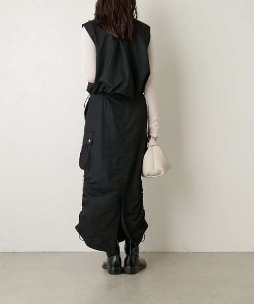 Lui's（ルイス）の「ドロストカーゴスカート（スカート・レディース・ブラック/オフホワイト・38/36）」の16枚目の写真