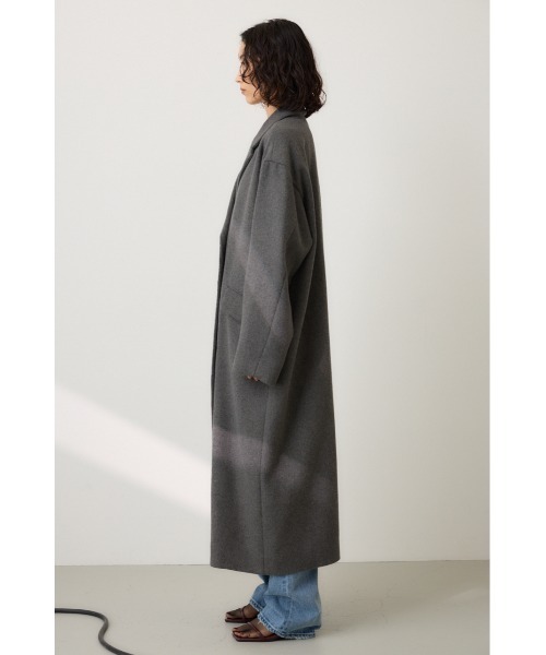 crie conforto(クリーコンフォルト)の「チェスターダブルロングコート(チェスターコート・レディース・ネイビー/ブラウン/グレー・FREE)」の8枚目の写真