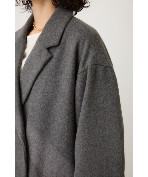 crie conforto(クリーコンフォルト)の「チェスターダブルロングコート(チェスターコート・レディース・ネイビー/ブラウン/グレー・FREE)」の11枚目の写真