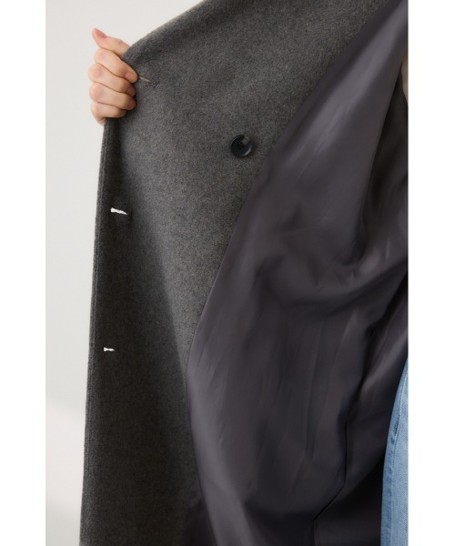 crie conforto(クリーコンフォルト)の「チェスターダブルロングコート(チェスターコート・レディース・ネイビー/ブラウン/グレー・FREE)」の16枚目の写真