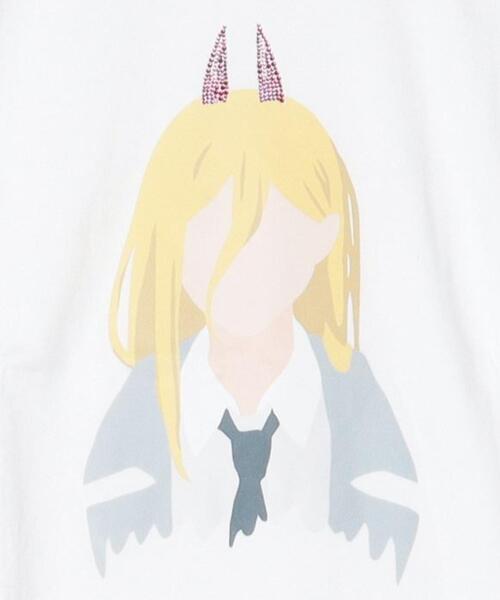 maxsix(マックスシックス)の「チェンソーマン × maxsix(チェンソーマン x マックスシックス)POWER SWARO T-SHIRT(Tシャツ/カットソー・メンズ・ホワイト・L/M/S/XL)」の3枚目の写真