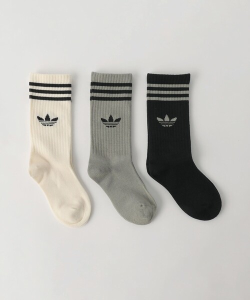 adidas Originals(アディダスオリジナルス)の「<adidas Originals>クルーソックス3P / 靴下 / キッズ 17cm-18cm(ソックス/靴下・キッズ・ブラック・17-18cm)」の1枚目の写真