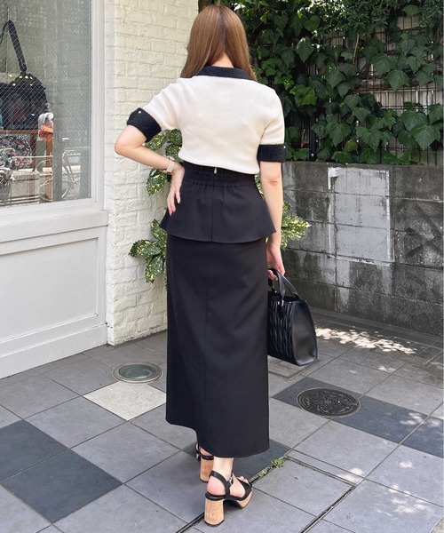 INGNI（イング）の「コルセットドッキングスリットナロー／スカート（スカート・レディース・チャコールグレー/ライトベージュ/ブラック・FREE）」の12枚目の写真