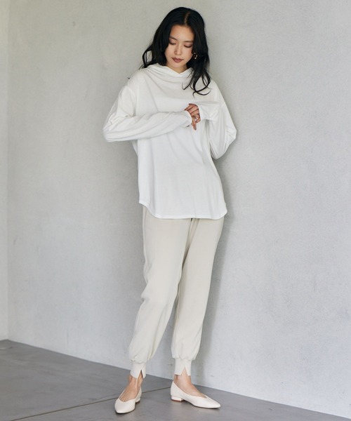 BARNYARDSTORM（バンヤードストーム）の「BARNYARDSTORM / フーディープルオーバー（Tシャツ/カットソー・レディース・ホワイト/グレー/チャコール・FREE）」の7枚目の写真