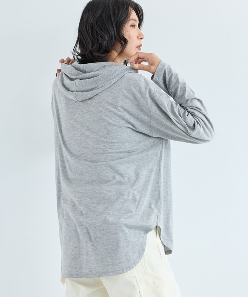 BARNYARDSTORM（バンヤードストーム）の「BARNYARDSTORM / フーディープルオーバー（Tシャツ/カットソー・レディース・ホワイト/グレー/チャコール・FREE）」の12枚目の写真