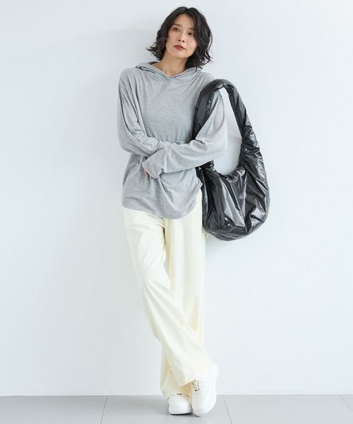 BARNYARDSTORM（バンヤードストーム）の「BARNYARDSTORM / フーディープルオーバー（Tシャツ/カットソー・レディース・ホワイト/グレー/チャコール・FREE）」の13枚目の写真