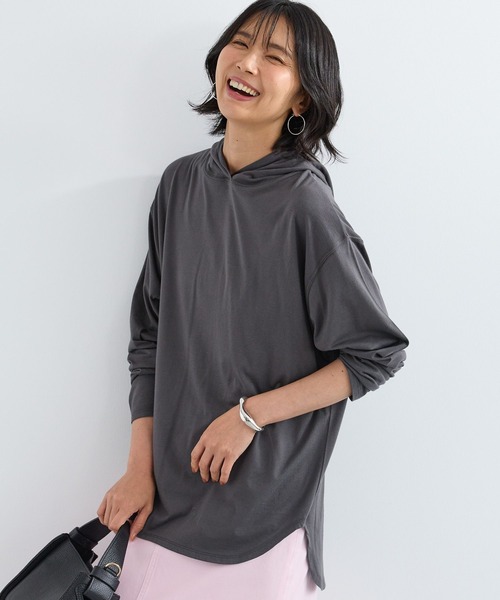 BARNYARDSTORM（バンヤードストーム）の「BARNYARDSTORM / フーディープルオーバー（Tシャツ/カットソー・レディース・ホワイト/グレー/チャコール・FREE）」の15枚目の写真