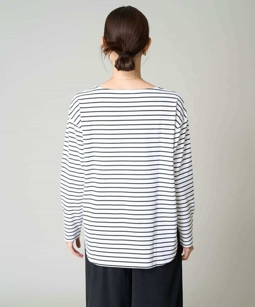 a.v.v(アーヴェヴェ)の「ベーシックボーダーロンT(Tシャツ/カットソー・レディース・アイボリー・42/38/40/36/34)」の13枚目の写真