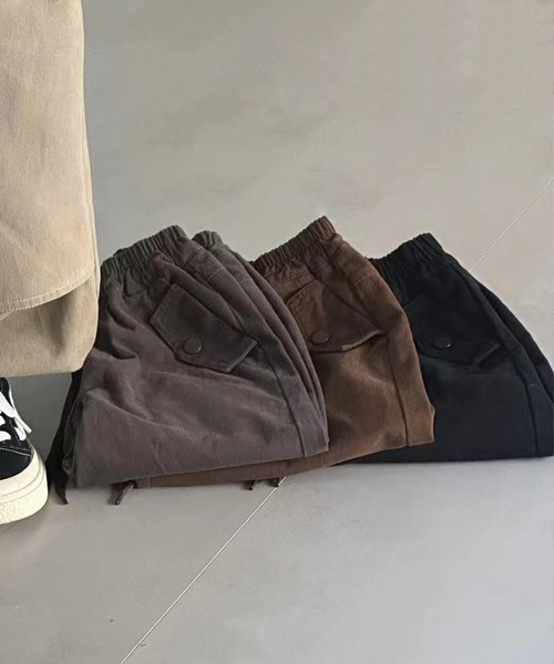aimoha(アイモハ)の「【aimoha-KIDS-】ワイドカーゴパンツ(カーゴパンツ・キッズ・ブラック/チョコ/ベージュ・90/100/110/120/130)」の9枚目の写真