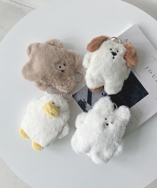 AS KNOW AS plus（アズノゥアズプラス）の「☆スフレアニマルキーリング付きミニポーチ（ポーチ・レディース・B/A/D/C・FREE）」の5枚目の写真