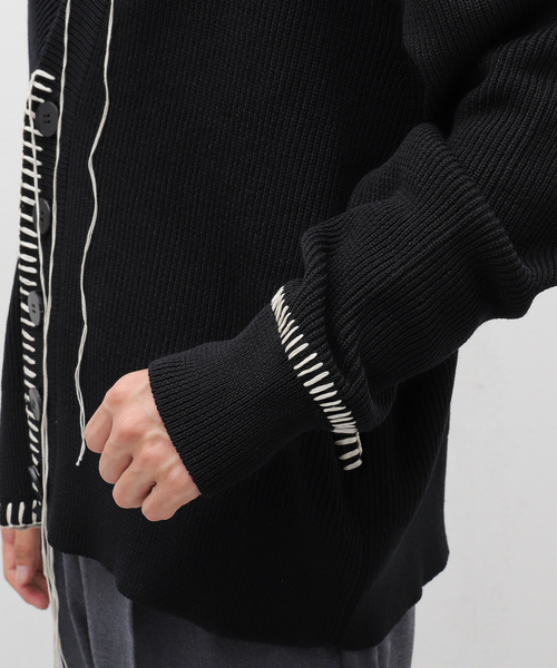 OUAT(オーユーエーティー)の「OUAT(オーユーエーティー) OFFICE CARDIGAN 007026CD(カーディガン/ボレロ・メンズ・ブラック・2)」の10枚目の写真