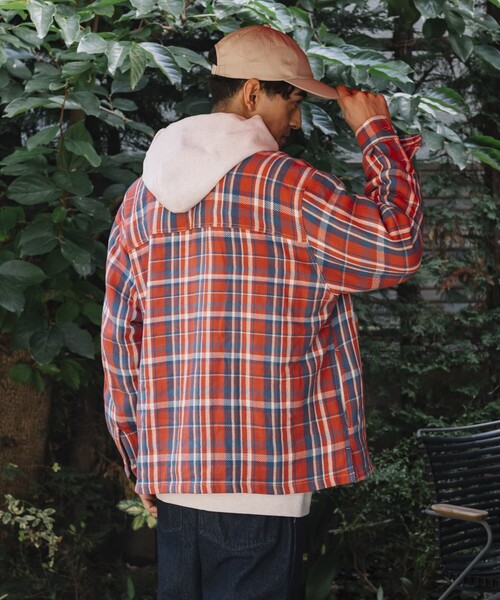 Foxfire（フォックスファイヤー）の「Foxfire/フォックスファイヤー 別注 Foxfire ヘビーネル フィッシングシャツ/オープンカラー/リラックスフィット（シャツ/ブラウス・メンズ・ホワイト系/ブラック系/オレンジ系・MEDIUM/LARGE）」の4枚目の写真