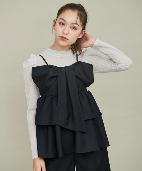 【セール】リボンモチーフティアードチュニック（その他トップス）｜31 Sons de mode（トランテアン ソン ドゥ モード）