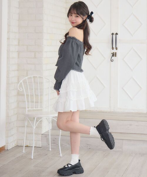 セール】【セットアップ対応】フリンジデニムBL（シャツ/ブラウス