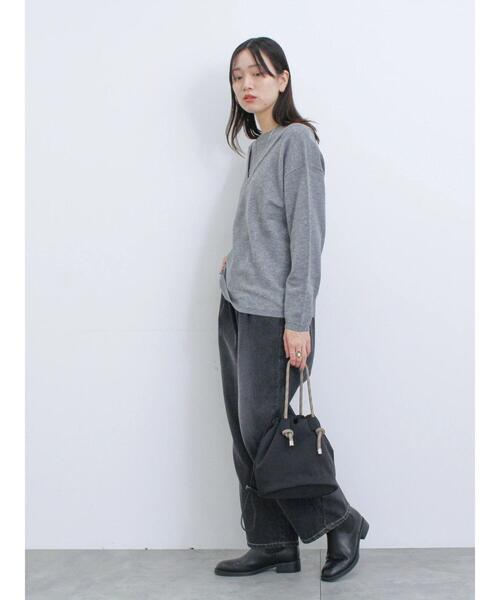 Samansa Mos2 blue(サマンサモスモスブルー)の「ネオプレーンドローコード付バッグ(ハンドバッグ・レディース・グレー/ブラック/シルバーグレー・F)」の14枚目の写真