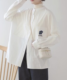 O.S.K | [O.S.K] 花柄刺繍ロゴ バンドカラーシャツ(シャツ/ブラウス)