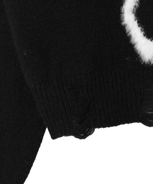 dispark(ディスパーク)の「DISPARK/バタフライWジップシャギーパーカー(カーディガン/ボレロ・レディース・ブラック/ホワイト・FREE)」の19枚目の写真