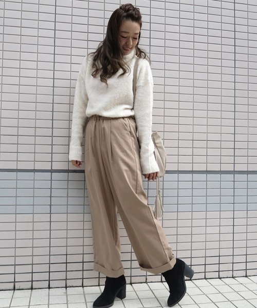 Chico（チコ）の「【who's who Chico】　スラックスイージーパンツ（その他パンツ・レディース・ライトベージュ/ブラック/グレー・FREE）」の3枚目の写真