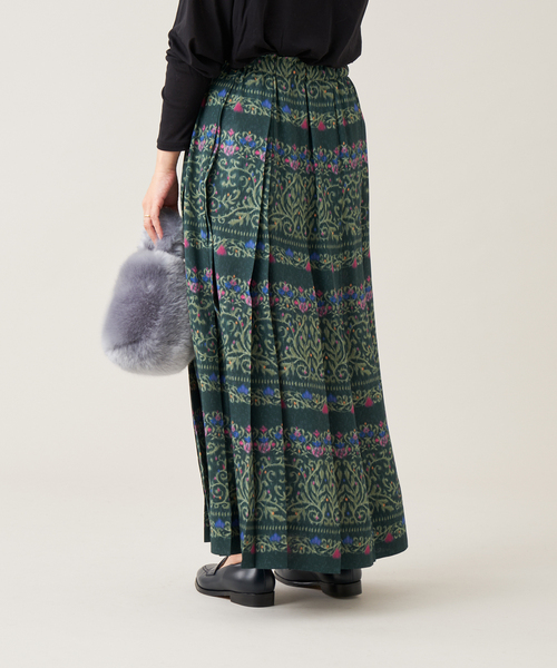 IENA LA BOUCLE ダマスクプリントイージースカート IENA LA BOUCLE ダマスクプリントイージースカート