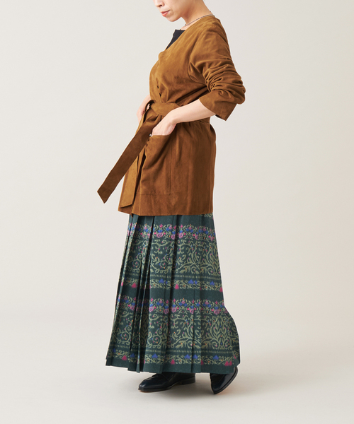 IENA LA BOUCLE ダマスクプリントイージースカート IENA LA BOUCLE ダマスクプリントイージースカート