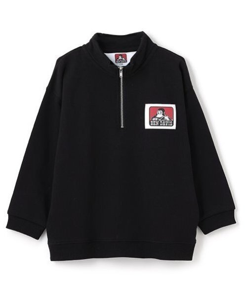 minimal（ミニマル）の「【BEN DAVIS】ハーフジップ裏毛 PO（スウェット・キッズ・オフホワイト/トップグレー/ブラック・100cm/110cm/120cm/130cm/140cm/90cm）」の2枚目の写真