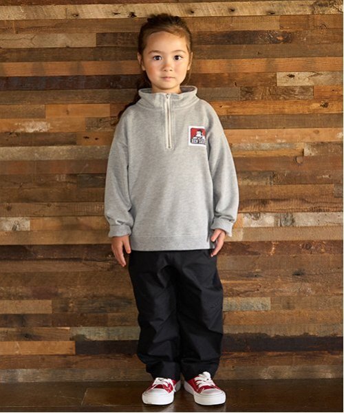 minimal（ミニマル）の「【BEN DAVIS】ハーフジップ裏毛 PO（スウェット・キッズ・オフホワイト/トップグレー/ブラック・100cm/110cm/120cm/130cm/140cm/90cm）」の6枚目の写真