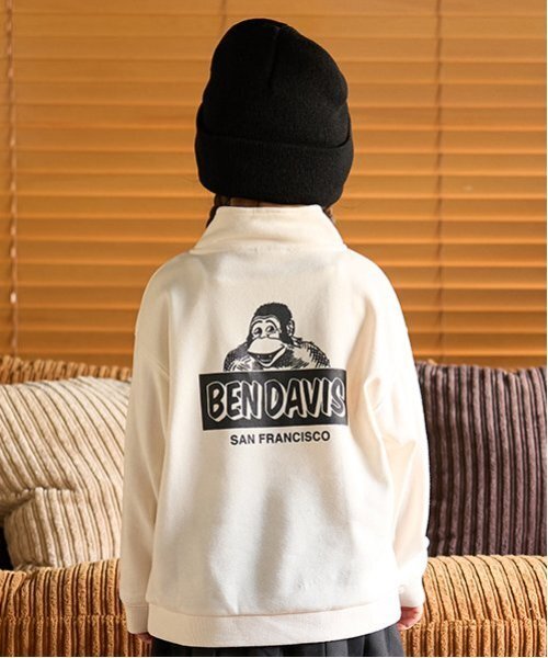 minimal（ミニマル）の「【BEN DAVIS】ハーフジップ裏毛 PO（スウェット・キッズ・オフホワイト/トップグレー/ブラック・100cm/110cm/120cm/130cm/140cm/90cm）」の21枚目の写真