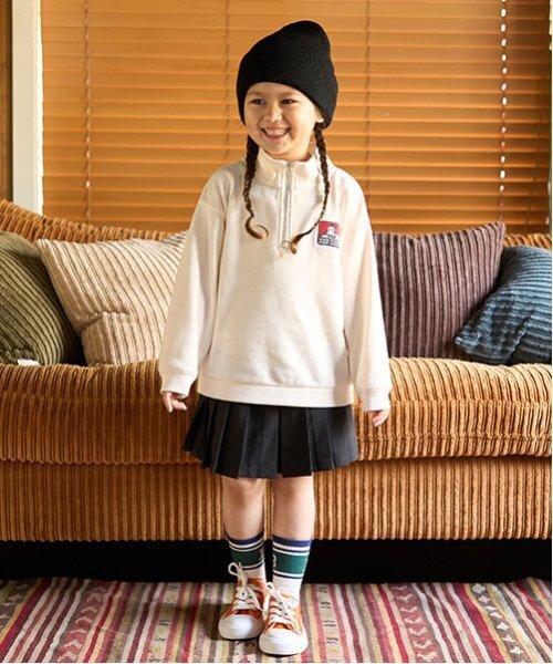 minimal（ミニマル）の「【BEN DAVIS】ハーフジップ裏毛 PO（スウェット・キッズ・オフホワイト/トップグレー/ブラック・100cm/110cm/120cm/130cm/140cm/90cm）」の19枚目の写真