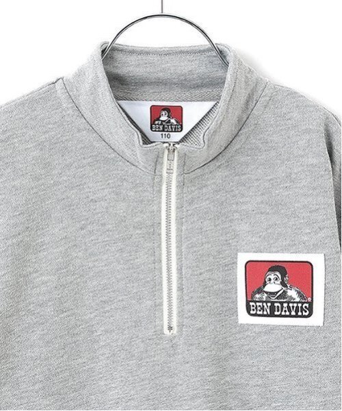 minimal（ミニマル）の「【BEN DAVIS】ハーフジップ裏毛 PO（スウェット・キッズ・オフホワイト/トップグレー/ブラック・100cm/110cm/120cm/130cm/140cm/90cm）」の15枚目の写真