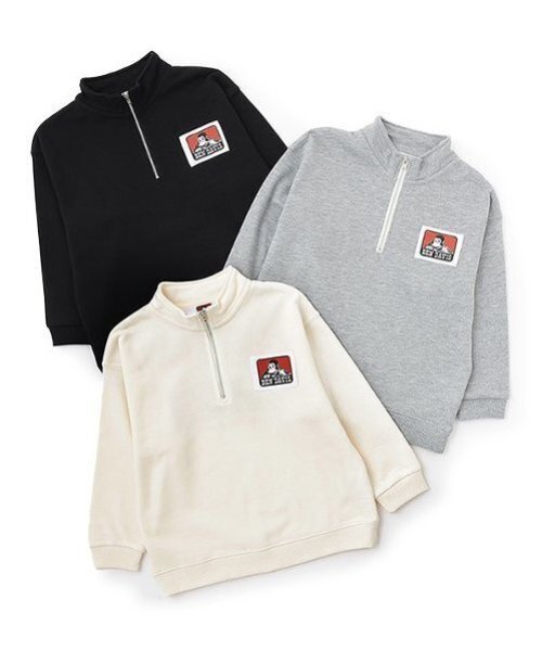 minimal（ミニマル）の「【BEN DAVIS】ハーフジップ裏毛 PO（スウェット・キッズ・オフホワイト/トップグレー/ブラック・100cm/110cm/120cm/130cm/140cm/90cm）」の9枚目の写真