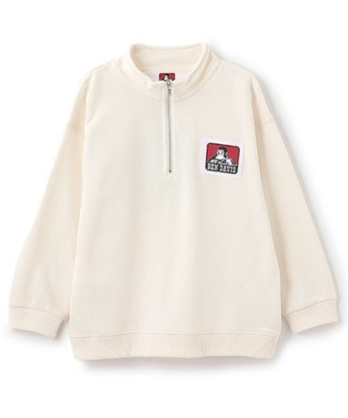 minimal（ミニマル）の「【BEN DAVIS】ハーフジップ裏毛 PO（スウェット・キッズ・オフホワイト/トップグレー/ブラック・100cm/110cm/120cm/130cm/140cm/90cm）」の7枚目の写真