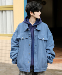 FVLMEN（フルメン）の「【neos】ルーズシルエット カラー ツイル デニム ジャケット（デニムジャケット）」