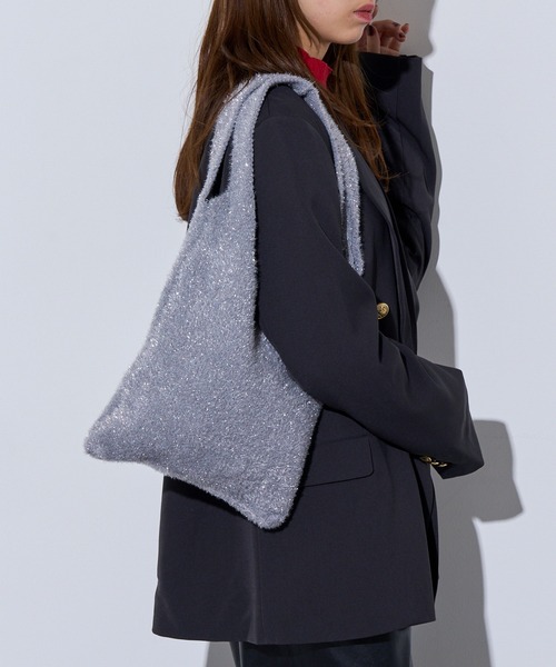 MAISON BREEZE（メゾンブリーズ）の「【MAISON BREEZE】glitter shoping TOTE bag（トートバッグ・レディース・レッド/その他2/シルバー/ブルー/ブラック・FREE）」の4枚目の写真