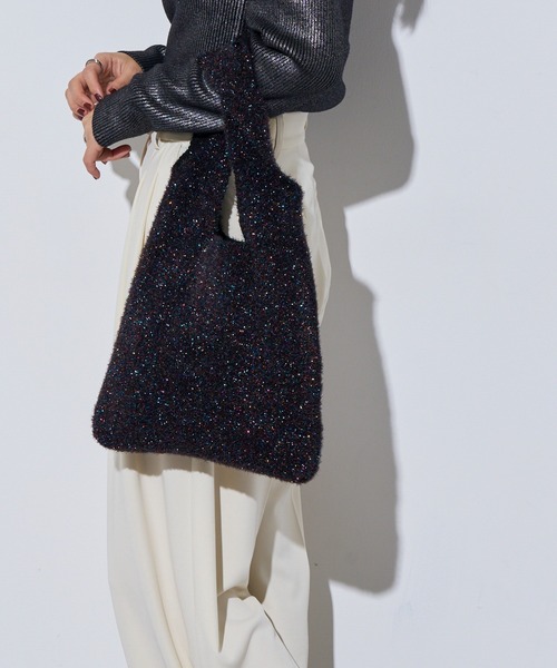 MAISON BREEZE（メゾンブリーズ）の「【MAISON BREEZE】glitter shoping TOTE bag（トートバッグ・レディース・レッド/その他2/シルバー/ブルー/ブラック・FREE）」の6枚目の写真