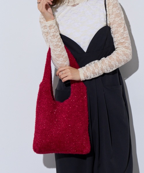 MAISON BREEZE（メゾンブリーズ）の「【MAISON BREEZE】glitter shoping TOTE bag（トートバッグ・レディース・レッド/その他2/シルバー/ブルー/ブラック・FREE）」の22枚目の写真