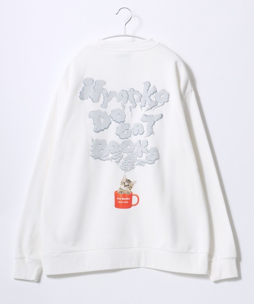 セール】神保町にゃんこ堂 猫プリントスウェットトレーナー メンズ