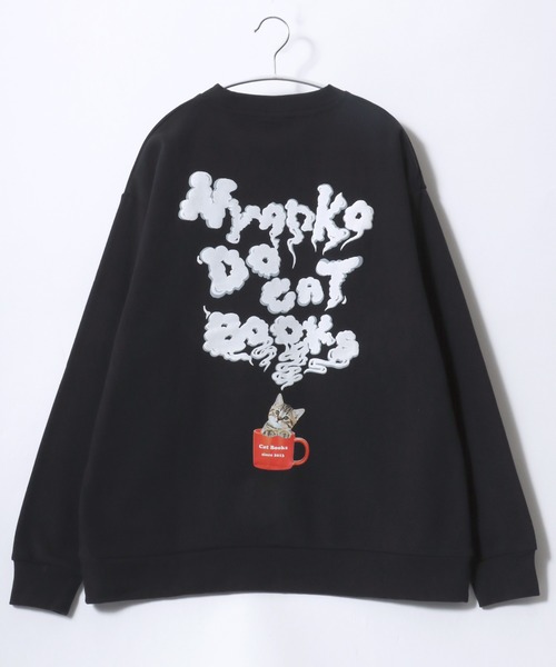 セール】神保町にゃんこ堂 猫プリントスウェットトレーナー メンズ