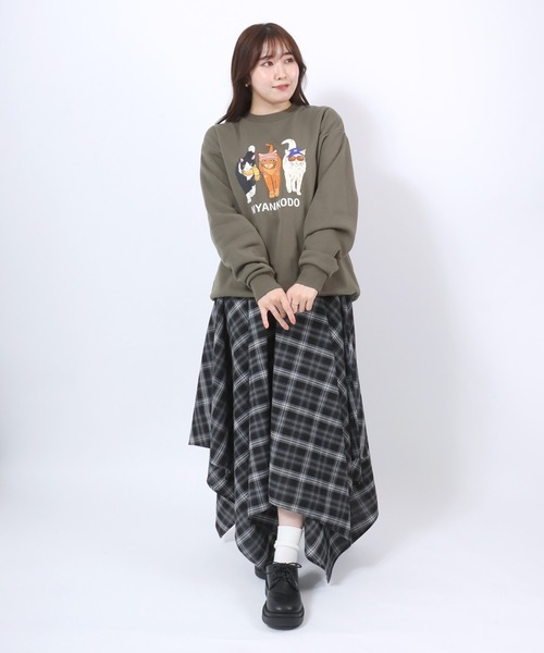 Salong hameu(サロン ハミュー)の「神保町にゃんこ堂 猫プリントスウェットトレーナー メンズ レディース ユニセックス(スウェット・レディース・ホワイト系その他2/カーキ/ホワイト系その他/ホワイト/ブラック/グレー系その他・M/XL/L)」の21枚目の写真