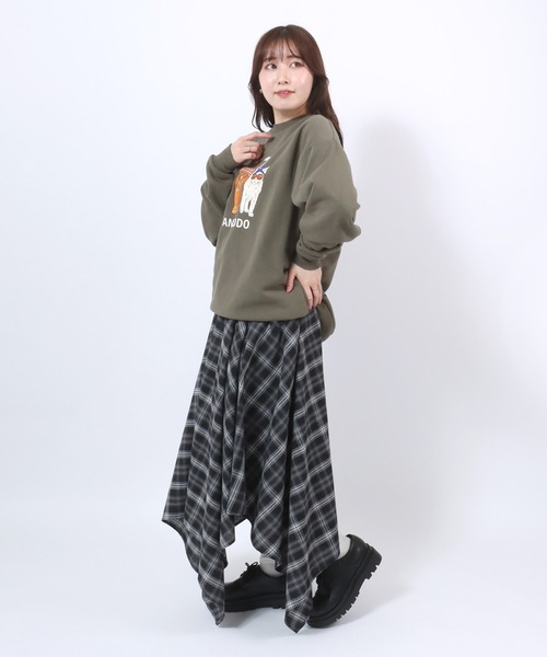 Salong hameu(サロン ハミュー)の「神保町にゃんこ堂 猫プリントスウェットトレーナー メンズ レディース ユニセックス(スウェット・レディース・ホワイト系その他2/カーキ/ホワイト系その他/ホワイト/ブラック/グレー系その他・M/XL/L)」の22枚目の写真