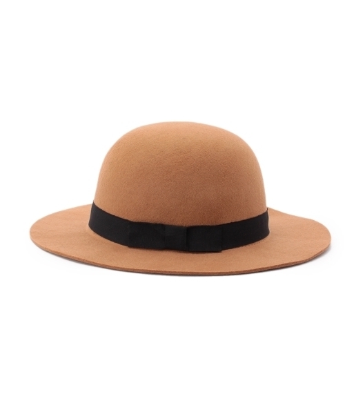 THE EMPORIUM（ジエンポリアム）の「リボン丸天ツバ広ハット（ハット・レディース・ベージュ/グレー/ブラック・00）」の4枚目の写真