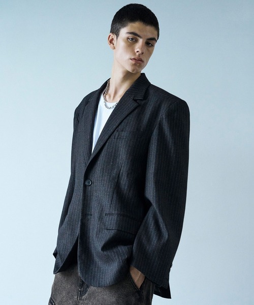 JUNRED（ジュンレッド）の「ワイドショルダービックジャケット（テーラードジャケット・メンズ・チャコールグレー・L/M）」の12枚目の写真