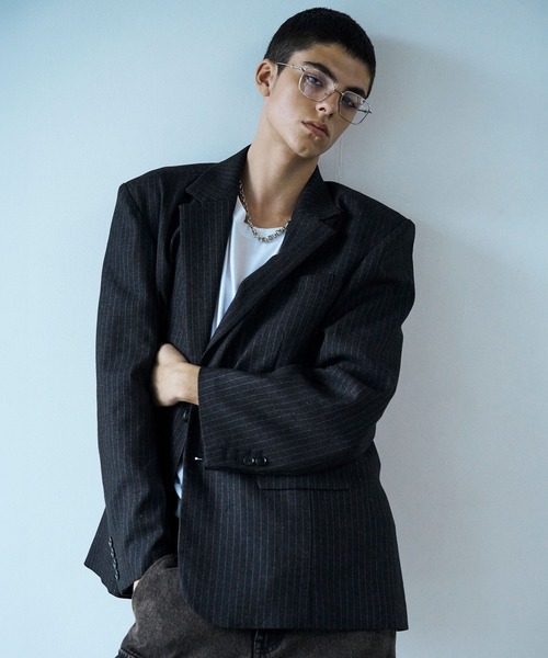 JUNRED（ジュンレッド）の「ワイドショルダービックジャケット（テーラードジャケット・メンズ・チャコールグレー・L/M）」の15枚目の写真