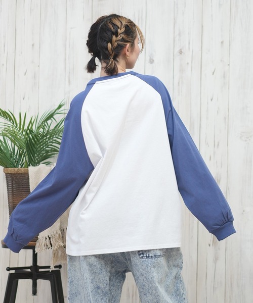 TOY MACHINE(トイ マシーン)の「【ムラサキスポーツ限定】 TOY MACHINE/トイマシーン ロンT/長袖ティシャツ オーバーサイズ ラグランロンティ MTMPFLT11(Tシャツ/カットソー・レディース・ホワイト×ブラック/ホワイト×ネイビー・M/L)」の8枚目の写真