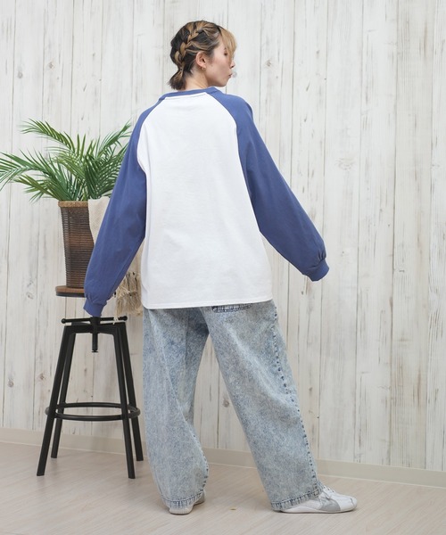 TOY MACHINE(トイ マシーン)の「【ムラサキスポーツ限定】 TOY MACHINE/トイマシーン ロンT/長袖ティシャツ オーバーサイズ ラグランロンティ MTMPFLT11(Tシャツ/カットソー・レディース・ホワイト×ブラック/ホワイト×ネイビー・M/L)」の10枚目の写真